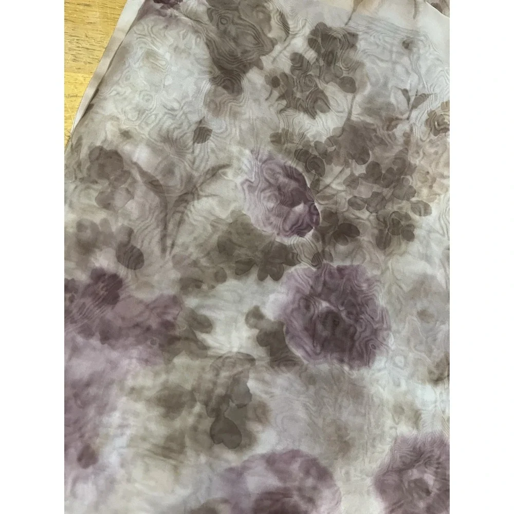JCPenney Home Lisette Rose Print Purple Sheer Curtain panels‎ 60x84